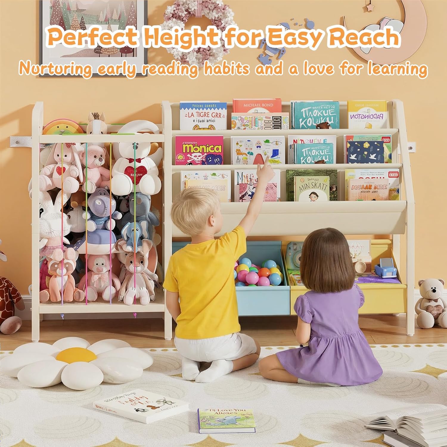 B5 Kids Bookshelf and Toy Stor – Baby Nursery Shelf recenzja i cena