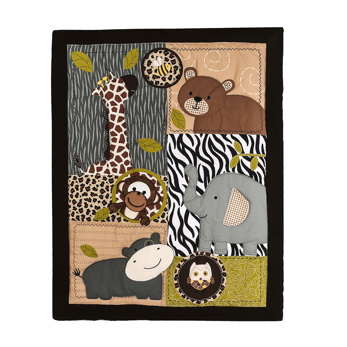 3Pcs Embroidered Newborn Baby  – Baby Nursery Animal Theme recenzja i cena
